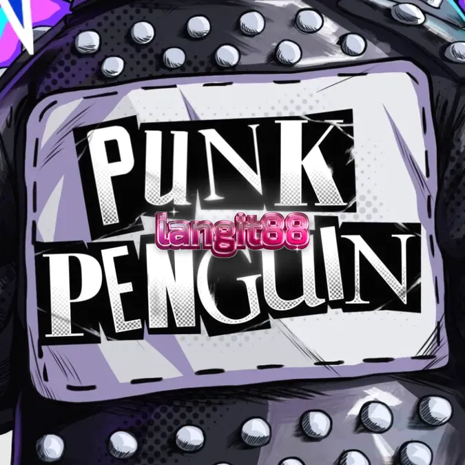 Tampilan visual slot Punk Penguin dengan tema konser rock